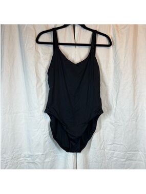 Vitamin A Scoop Back Tank one piece swimsuit NWT black